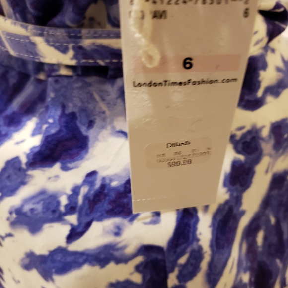 NWT London Times Purple and White Sz 6 - Picture 6 of 8